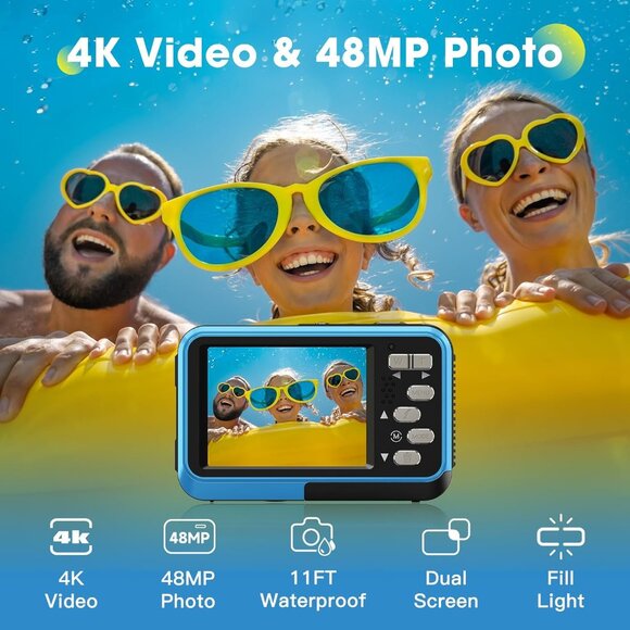 4K Waterproof Dual Screen Photo/Video Camera - Brand New - Picture 4 of 7
